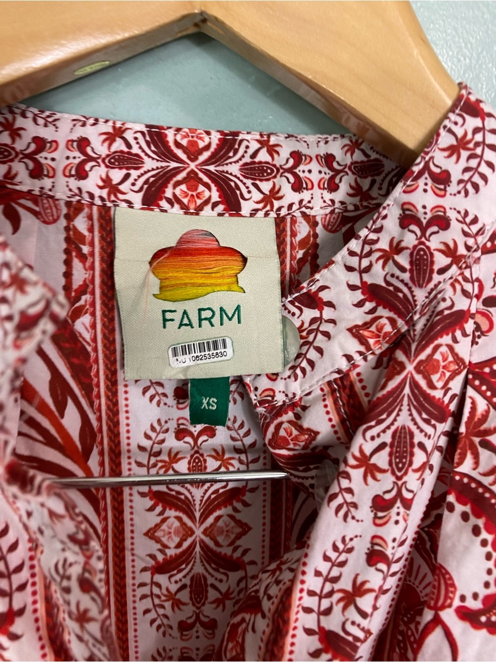 Farm Rio Tropical Cameo Belted Romper Red XS - Picture 3 of 10